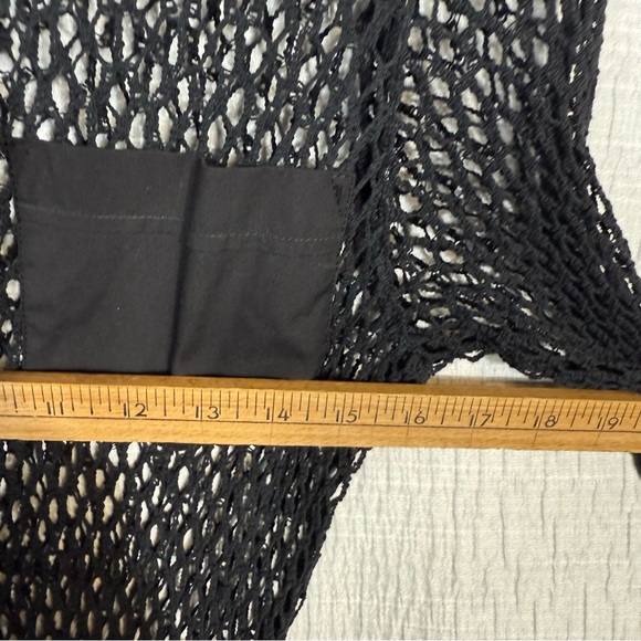 Anne Fontaine Paris Sheer mesh lace Button-Down Blouse – Black – Size 3 (medium) - Picture 7 of 11